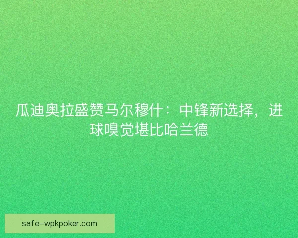 瓜迪奥拉盛赞马尔穆什：中锋新选择，进球嗅觉堪比哈兰德